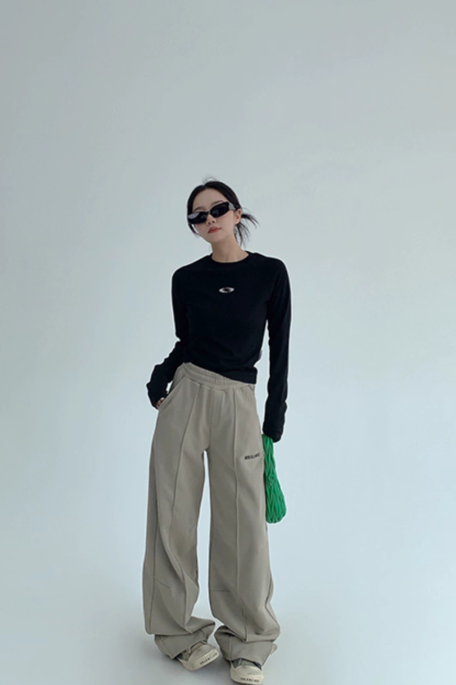 Drape Casual Wide Pants