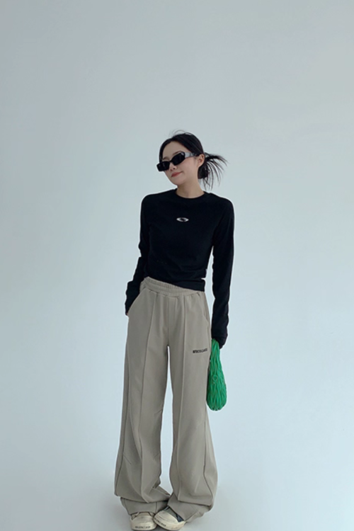 Drape Casual Wide Pants
