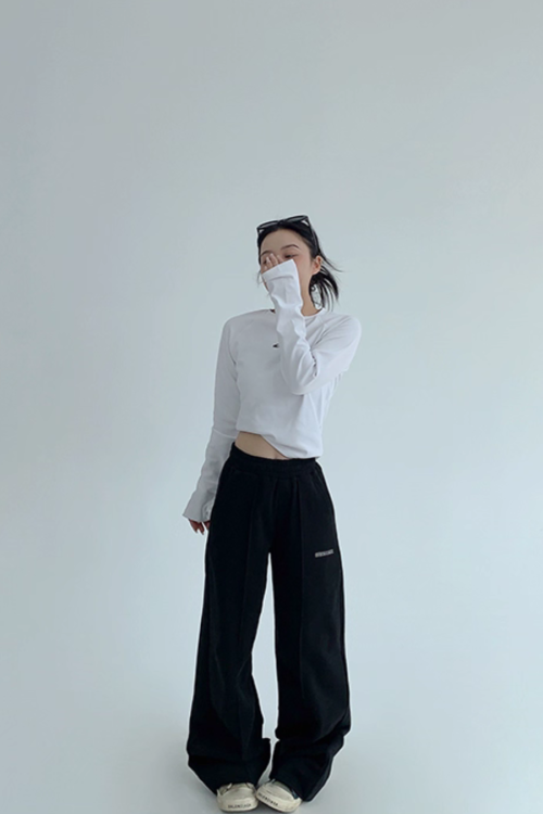Drape Casual Wide Pants