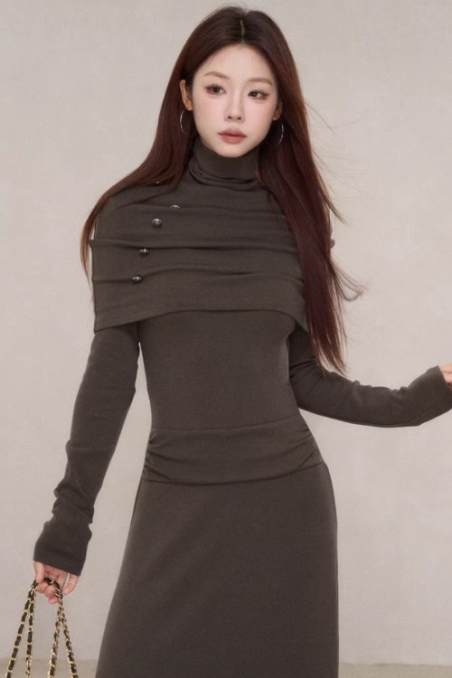 Drapey Long Sleeve Dress