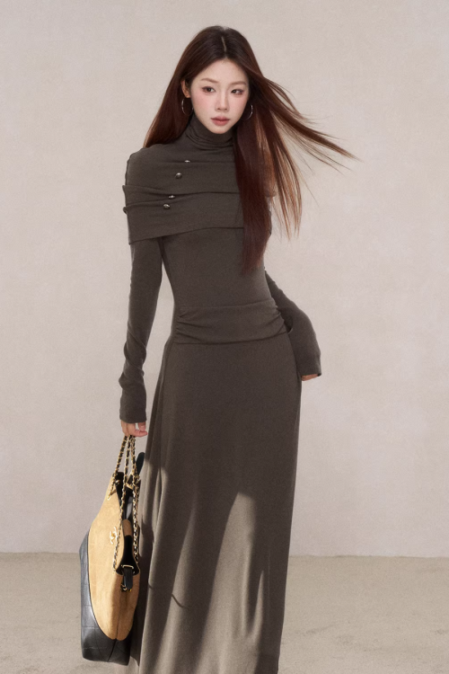 Drapey Long Sleeve Dress