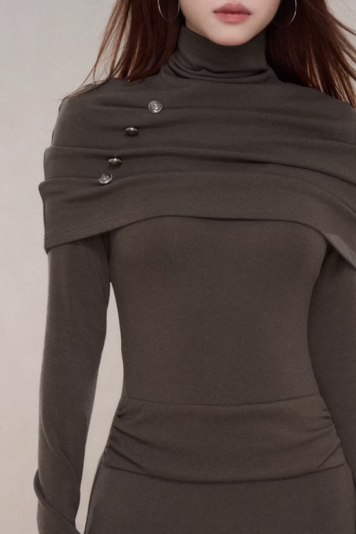 Drapey Long Sleeve Dress