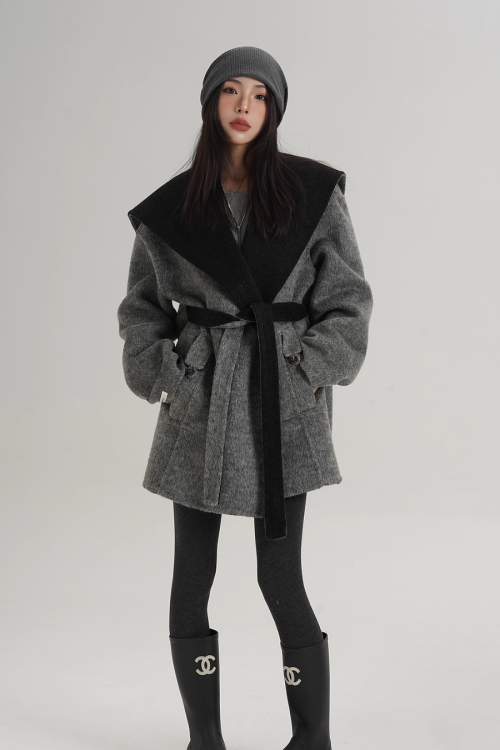 Drop Shoulder Mid Length Coat