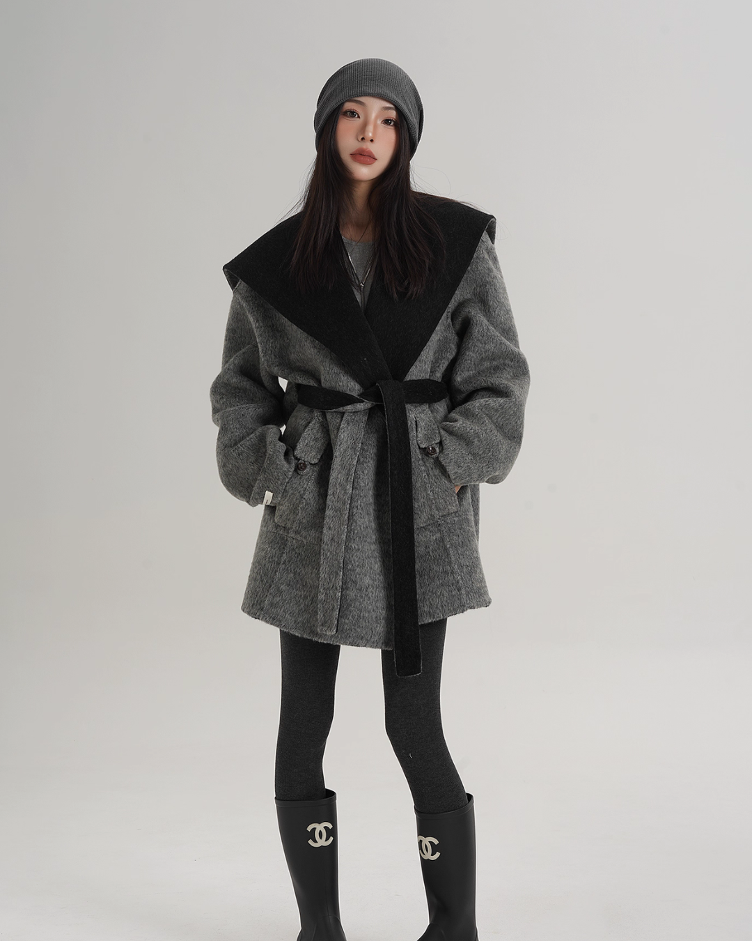 Drop Shoulder Mid Length Coat Drop Shoulder Mid Length Coat