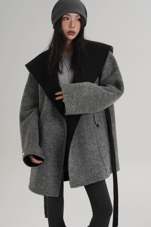 Drop Shoulder Mid Length Coat