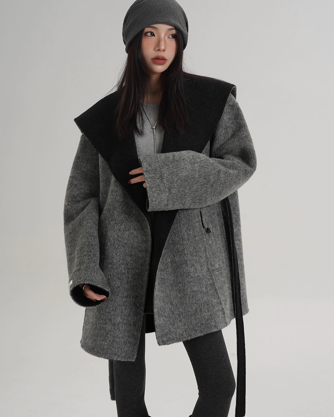 Drop Shoulder Mid Length Coat Drop Shoulder Mid Length Coat