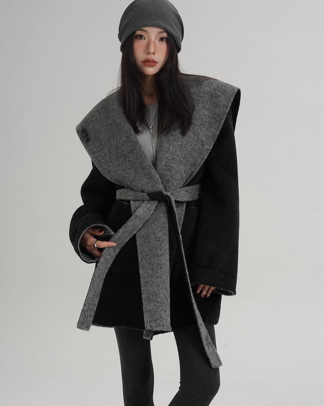 Drop Shoulder Mid Length Coat Drop Shoulder Mid Length Coat