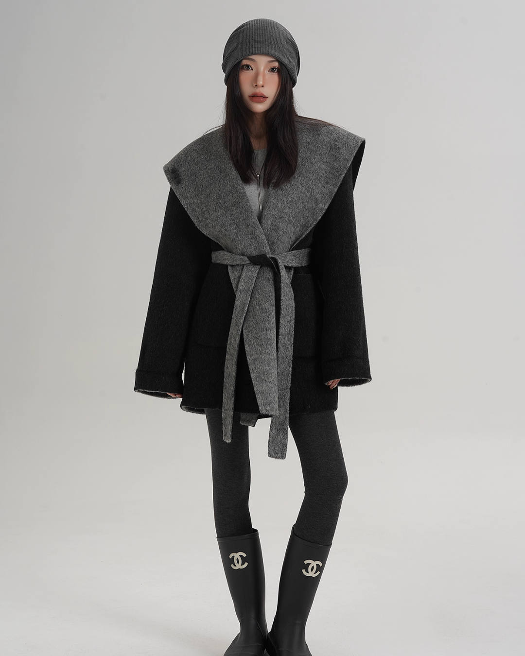 Drop Shoulder Mid Length Coat Drop Shoulder Mid Length Coat