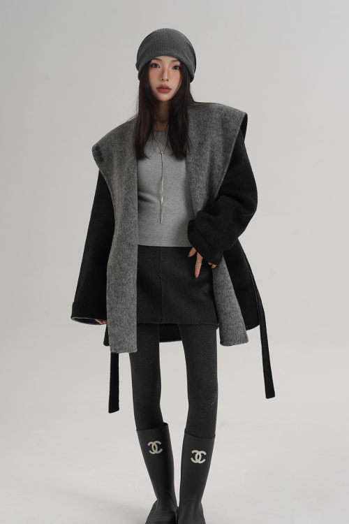 Drop Shoulder Mid Length Coat
