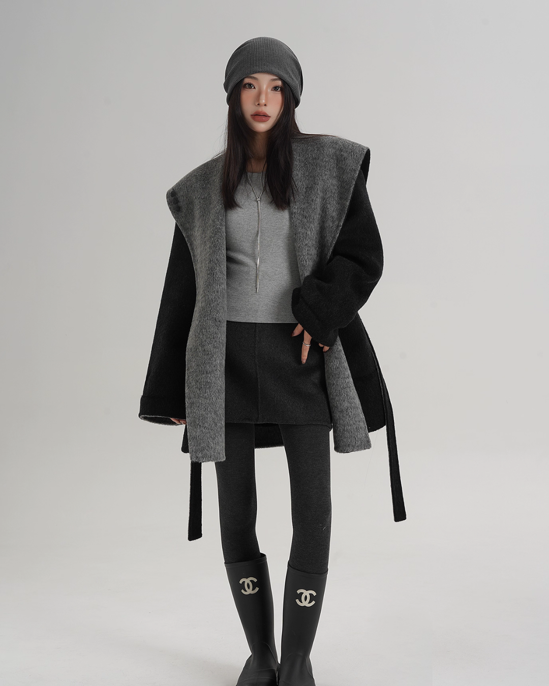 Drop Shoulder Mid Length Coat Drop Shoulder Mid Length Coat