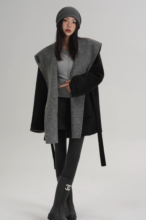 Drop Shoulder Mid Length Coat