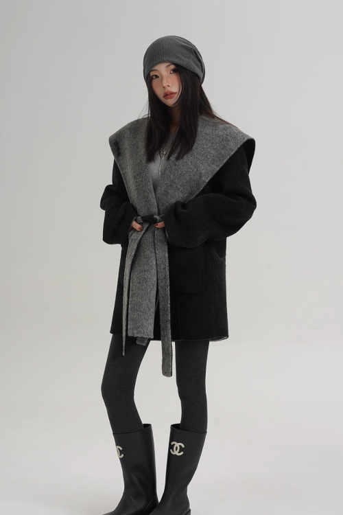 Drop Shoulder Mid Length Coat