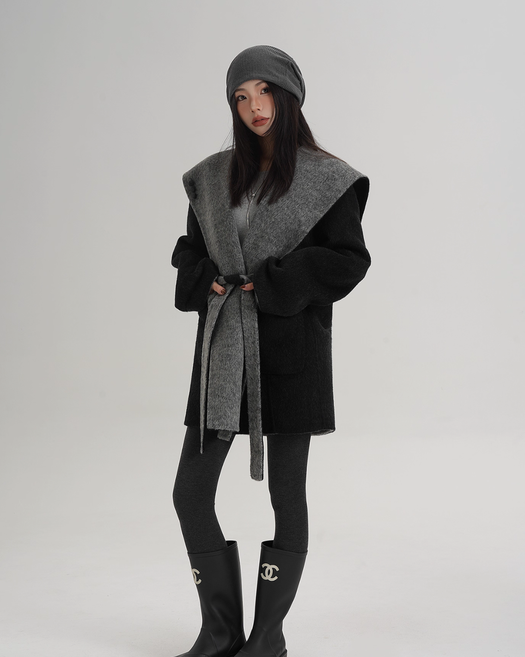 Drop Shoulder Mid Length Coat Drop Shoulder Mid Length Coat
