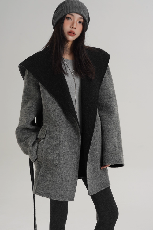 Drop Shoulder Mid Length Coat