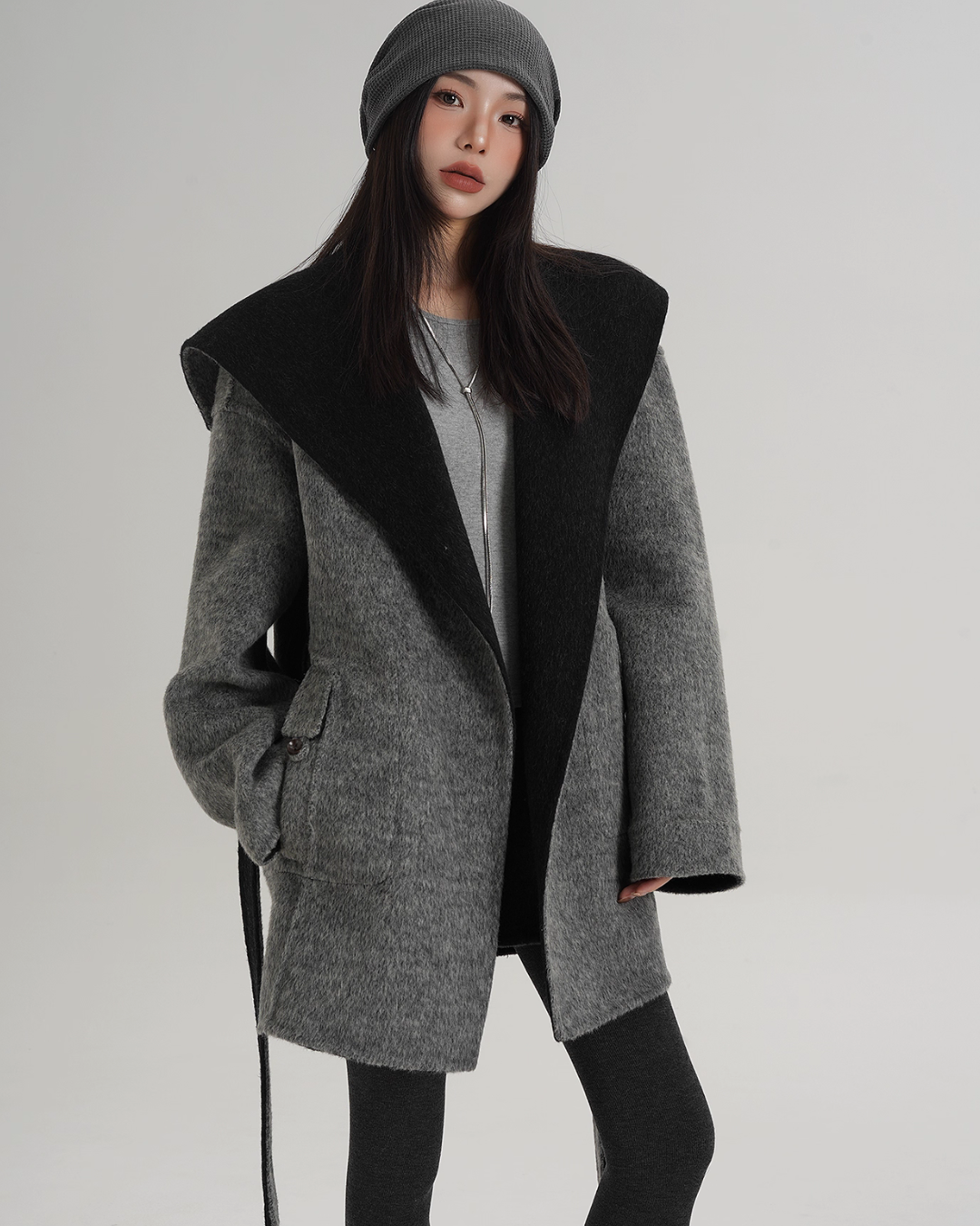 Drop Shoulder Mid Length Coat Drop Shoulder Mid Length Coat