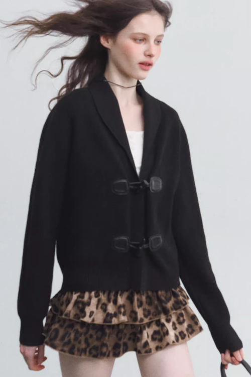 Duffle Button Long-Sleeve Top