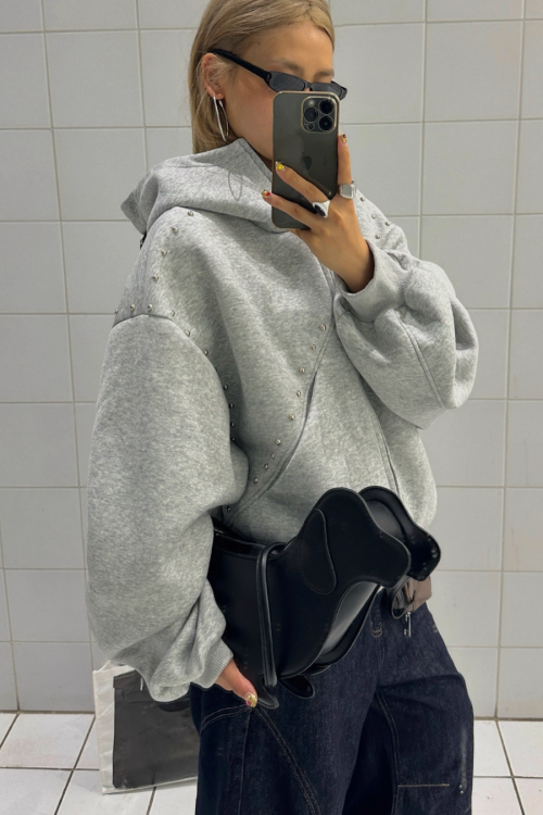 Ear Hood Long Sleeve Zip Hoodie