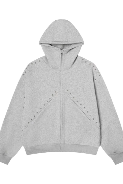 Ear Hood Long Sleeve Zip Hoodie