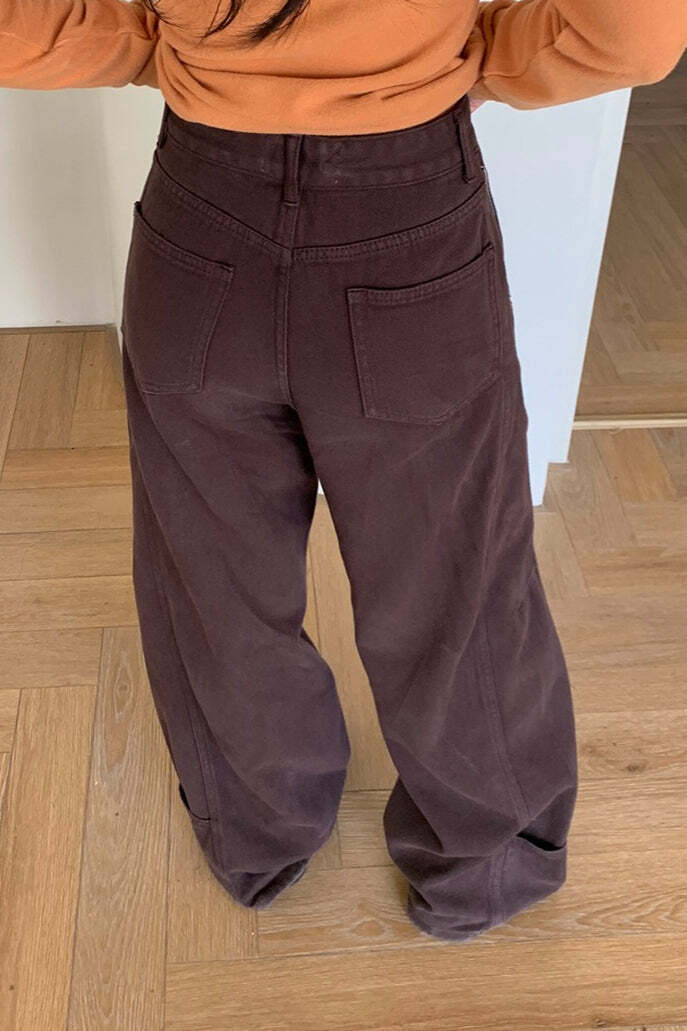 Edgy High Waist Cargo Wide Leg Curved Jeans Edgy High Waist Cargo Wide Leg Curved Jeans