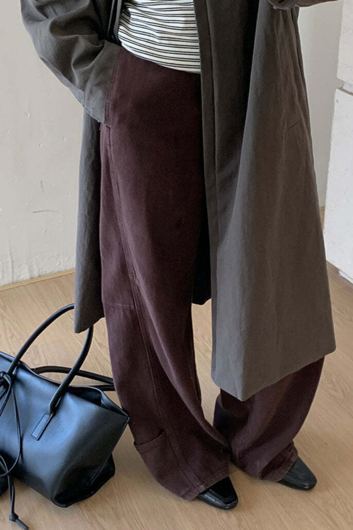 Edgy High Waist Cargo Wide Leg Curved Jeans Edgy High Waist Cargo Wide Leg Curved Jeans