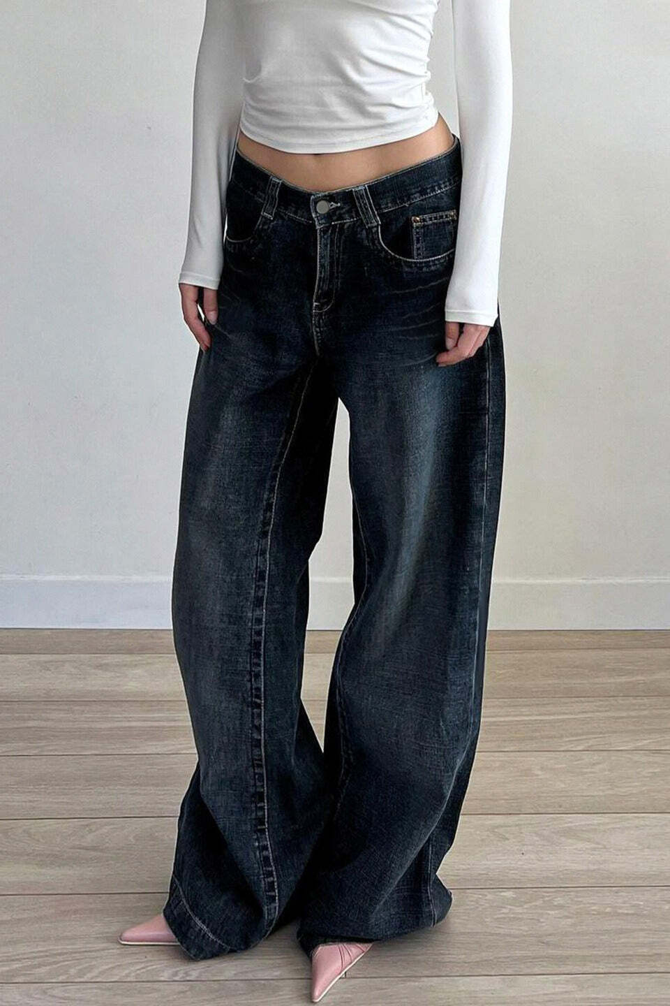 Edgy Relaxed Solid Laid-back Jeans Edgy Relaxed Solid Laid-back Jeans