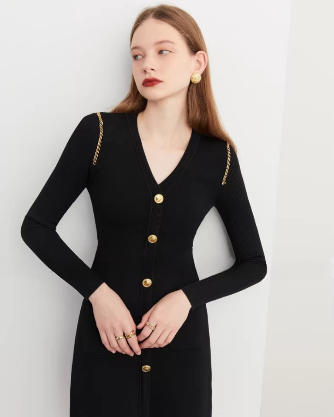 Elegant Black Knit Dress Elegant Black Knit Dress