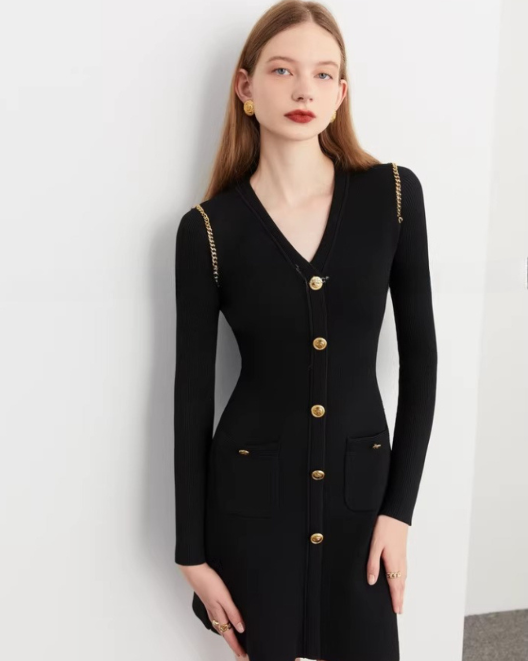 Elegant Black Knit Dress Elegant Black Knit Dress