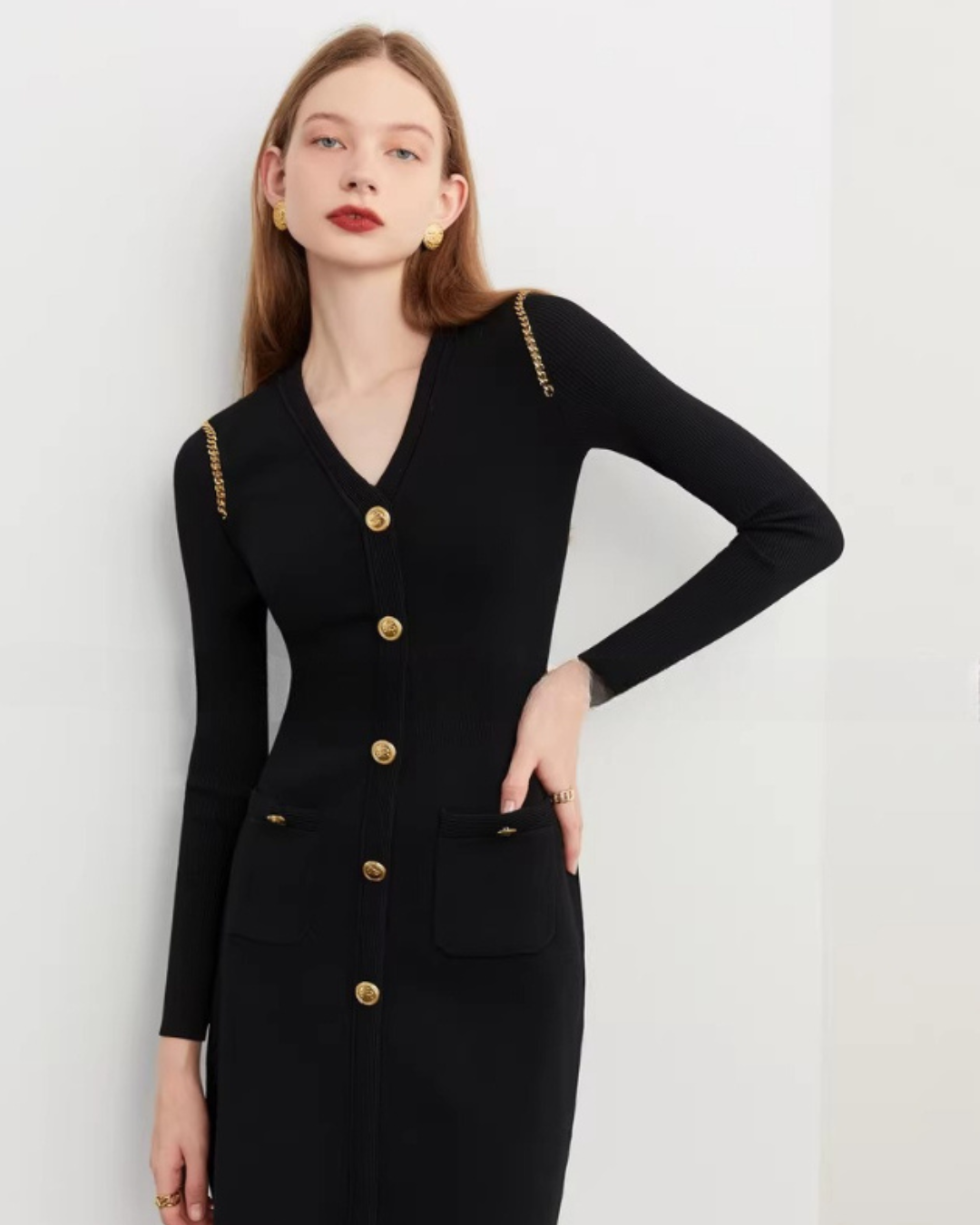 Elegant Black Knit Dress Elegant Black Knit Dress