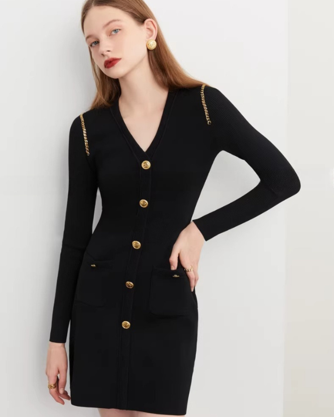 Elegant Black Knit Dress Elegant Black Knit Dress