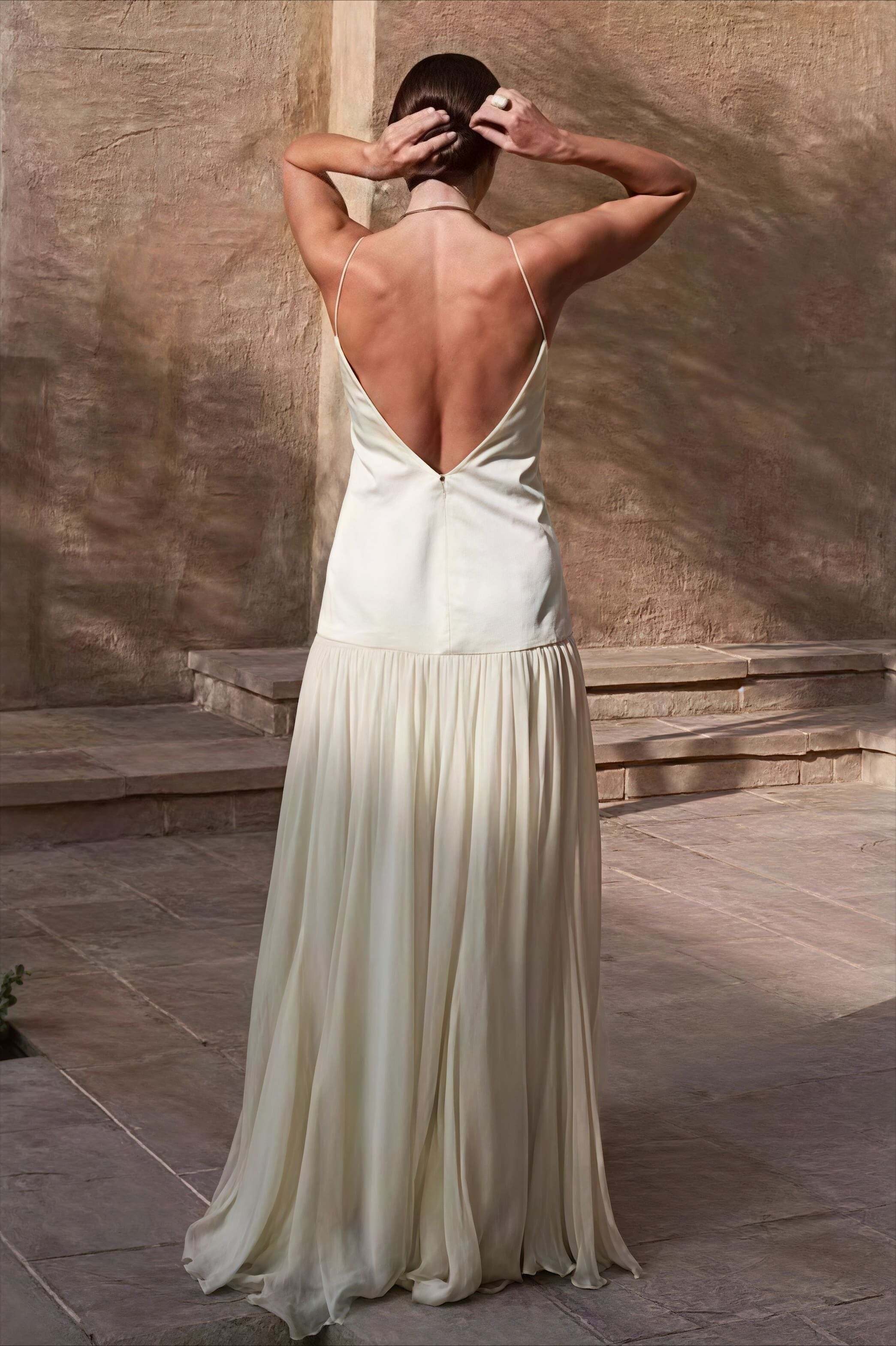 Elegant Solid Flowy Chiffon Cami Maxi Dress Elegant Solid Flowy Chiffon Cami Maxi Dress