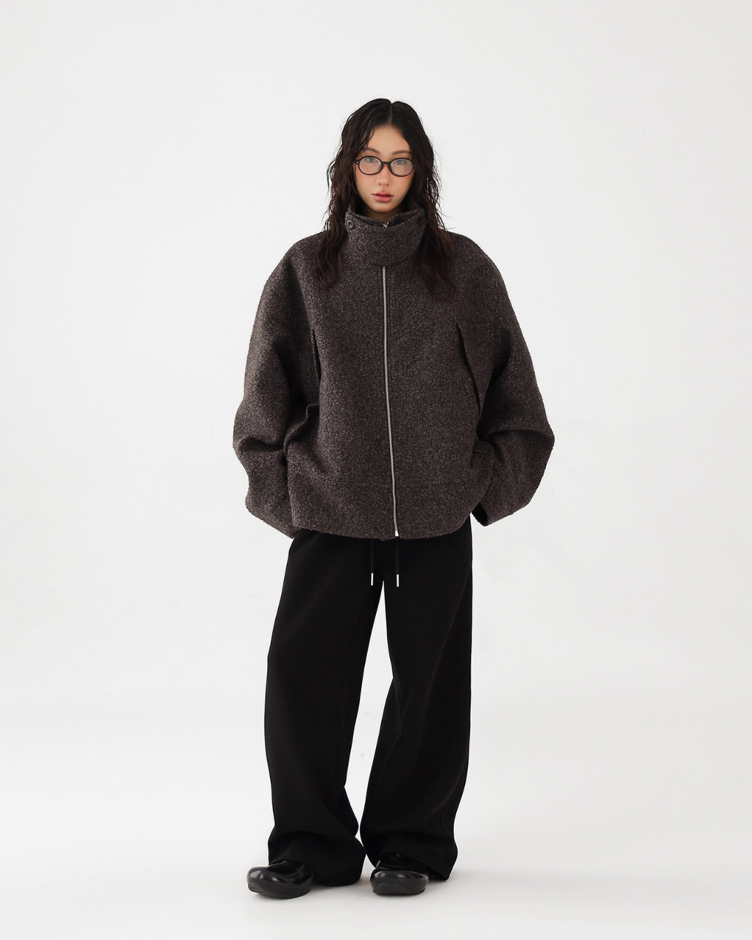 Elegant Stand Collar Wool Coat Elegant Stand Collar Wool Coat