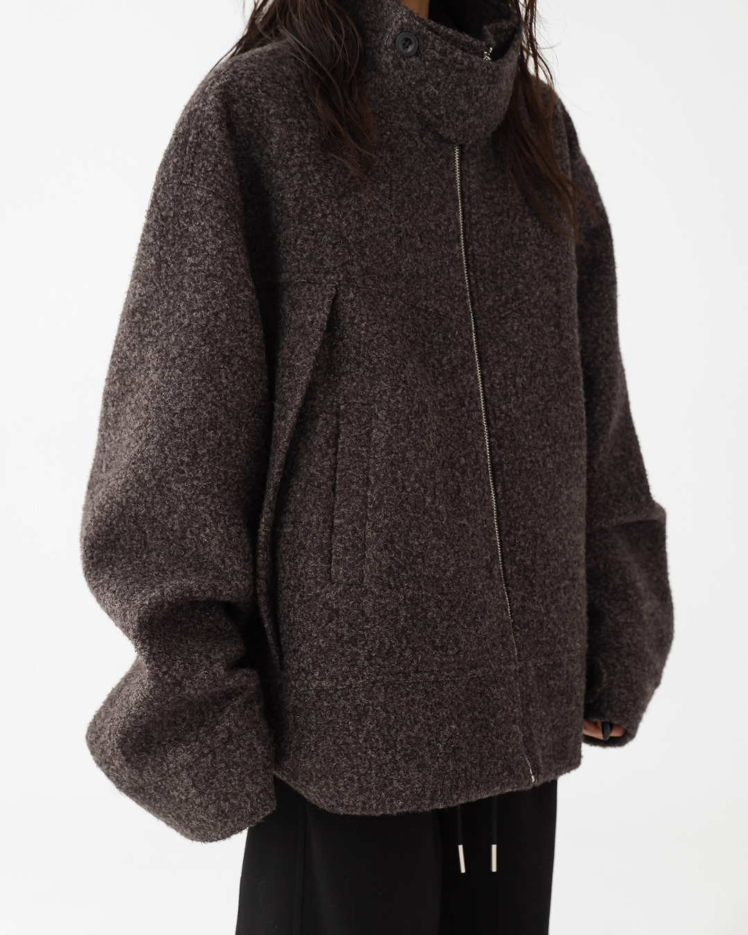 Elegant Stand Collar Wool Coat Elegant Stand Collar Wool Coat