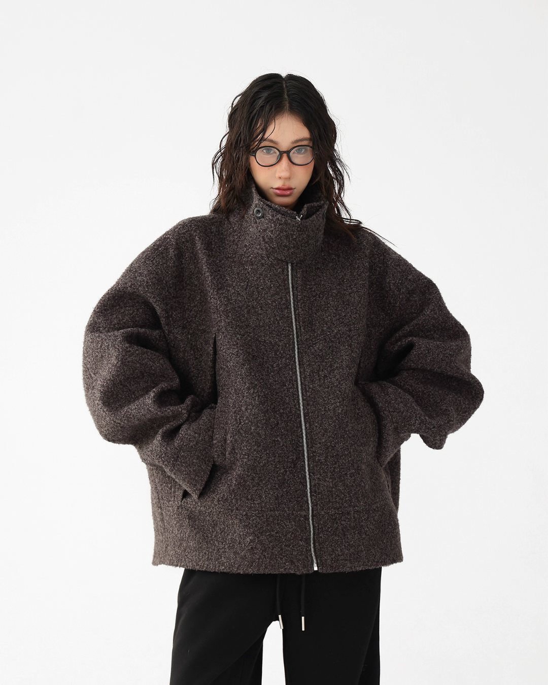 Elegant Stand Collar Wool Coat Elegant Stand Collar Wool Coat