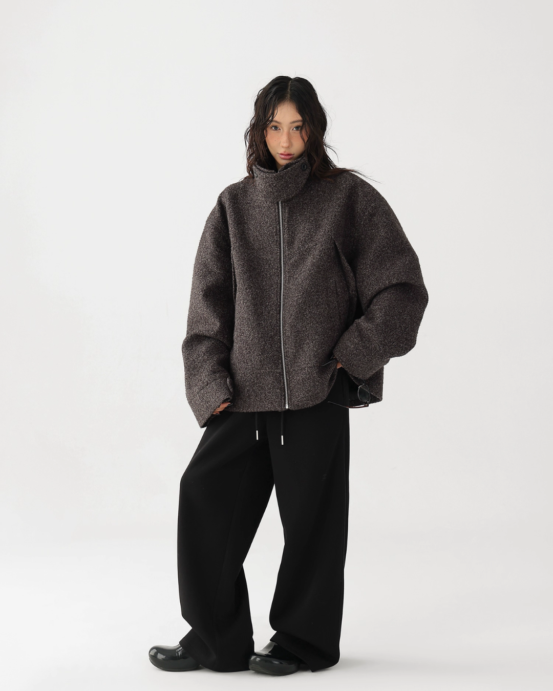 Elegant Stand Collar Wool Coat Elegant Stand Collar Wool Coat