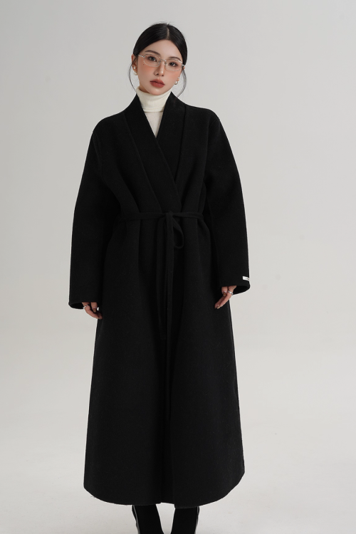 Elegant Wool Long Coat