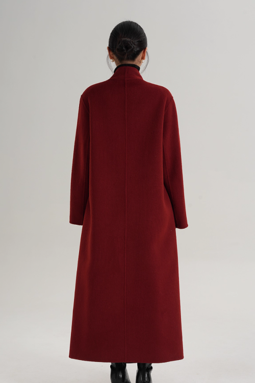 Elegant Wool Long Coat