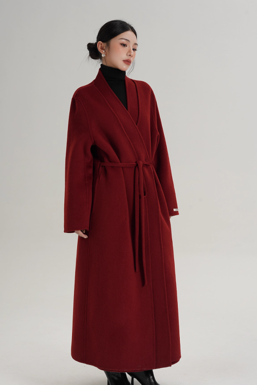 Elegant Wool Long Coat