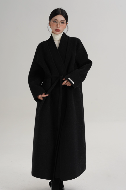 Elegant Wool Long Coat
