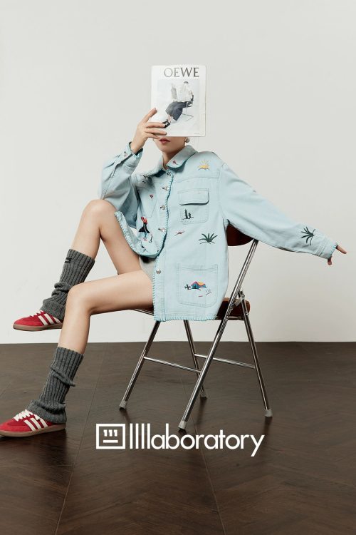 Embroidered Design Denim Shirt