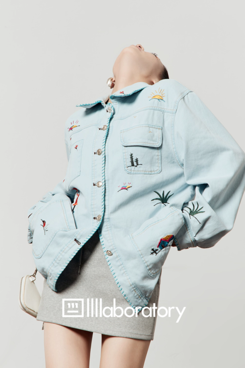 Embroidered Design Denim Shirt