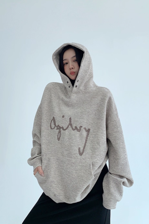 Embroidered Logo Hoodie