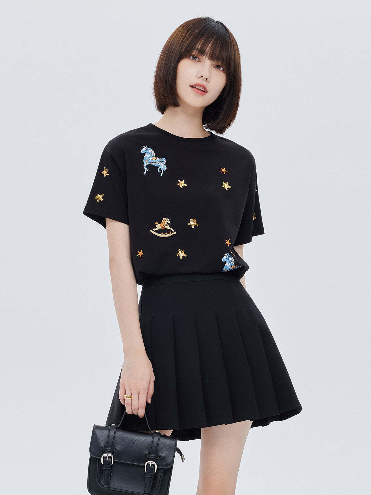 Embroidered Short-Sleeve T-Shirt