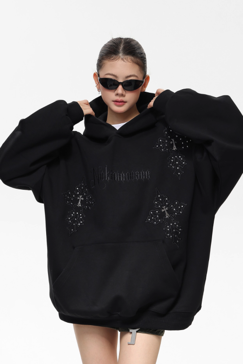 Embroidered Street Loose Hoodie