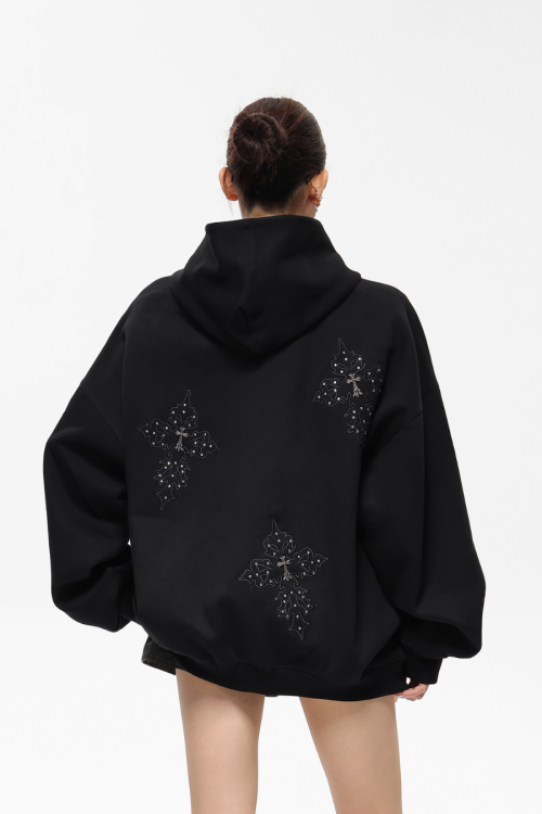 Embroidered Street Loose Hoodie