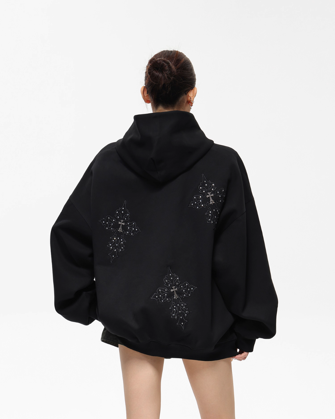 Embroidered Street Loose Hoodie Embroidered Street Loose Hoodie