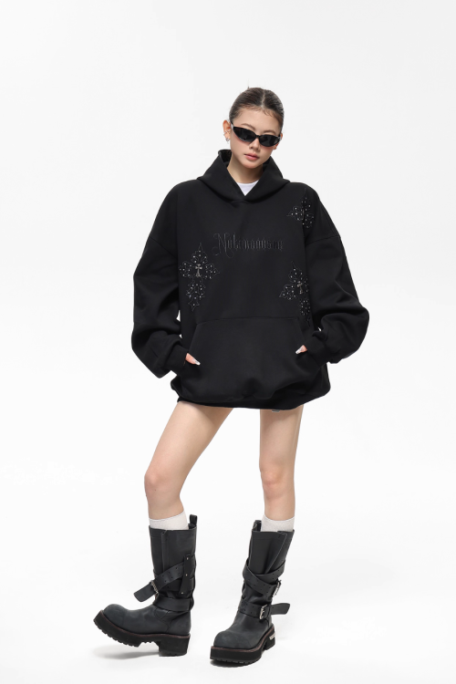 Embroidered Street Loose Hoodie