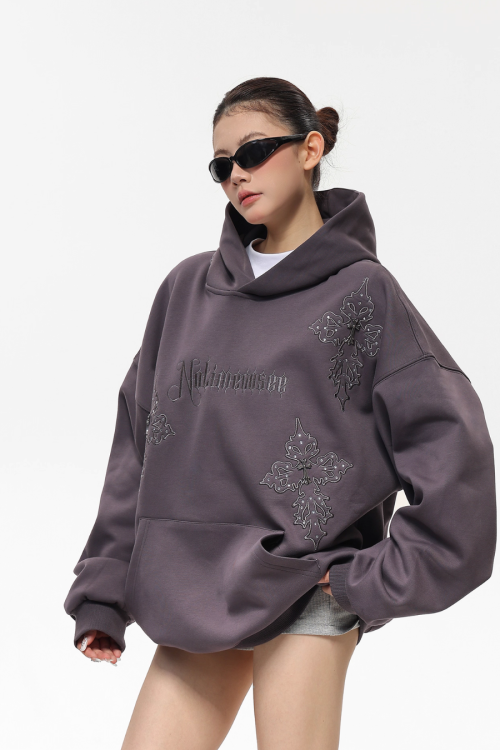 Embroidered Street Loose Hoodie