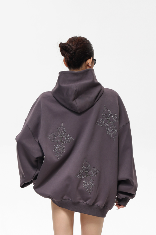Embroidered Street Loose Hoodie