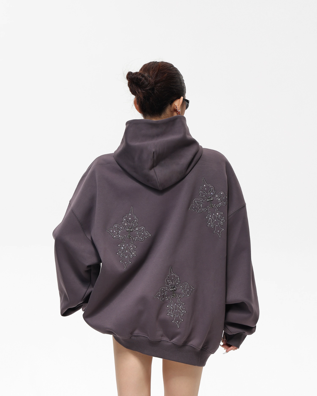 Embroidered Street Loose Hoodie Embroidered Street Loose Hoodie
