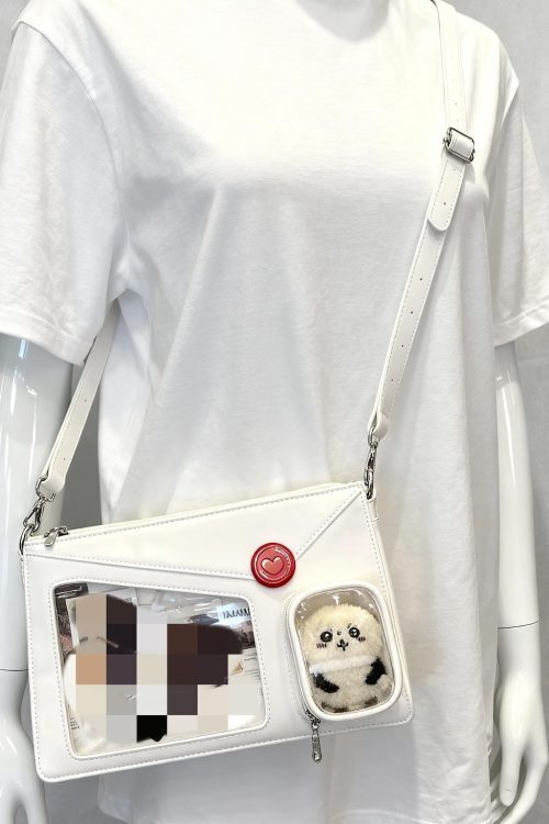 Envelope Ita Crossbody Bag with Clear Window for Plushies and Pins